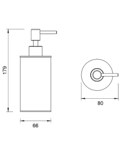 Дозатор для жидкого мыла WHITECROSS Ergo ER2246GLB настольный золото